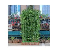 Artificial Bamboo for Outdoor Use, Faux Bamboo Silk Wall for Concealing Air Conditioner & Trash Can, Perfect Garden Fence & Courtyard Entrance Decoration