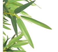 Artificial Bamboo Plant 120 cm with Pot, Green Artificial Plant Made of Real Bamboo, 552 Detailed Leaves, Easy to Clean for Living Room, Office, Balcony and Garden, Weatherproof and Durable