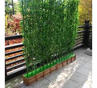 Artificial Bamboo Plants - for Garden Patio Balcony & Home Decor; Perfect for Office Hotel and Room Dividers - Lush Green Wall Decoration.