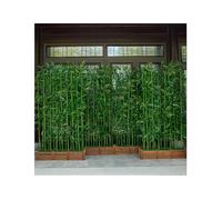 Artificial Bamboo Plants Trees Faux Bamboo Room Dividers For Office/Home | Silk-Leaf Indoor Tree Balcony Deck Porch Landscaping, Freestanding Privacy Fence(50cm/19.7in-8 X 1.5m Pole)