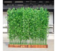 Artificial Bamboo Privacy Fence Screen3.9ft Tall Faux Plant Wall Divider for Indoor Outdoor UseIdeal for Balcony Backyard Garden and Deck24 Poles 1.5m Base