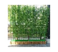 Artificial Bamboo Privacy Hedge Panel - Indoor Decorative Fence for Garden & Courtyard, 50cm (19.7in) Height, 8m Length, Perfect Cracked Wall Cover &