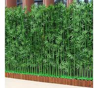 Artificial Bamboo Tree 3ft 5ft 6ft, Fake Bamboo Privacy Screen with Wood Base for Garden Deck Patio Restaurant Hotel Hallway, Indoor Outdoor Uv Resistant Wall Greenery Decor (Color : L 50cm/