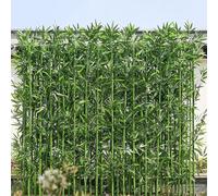 Artificial Bamboo Tree - 50 Pack Faux Silk Plants for Garden 150cm/59in Decorative Leaves for Outdoor Fencing Lush Greenery for Home & Patio.