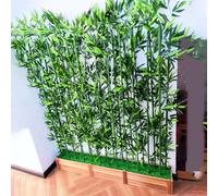 Artificial Bamboo Tree Fence Screen for Privacy, Room Divider and Plant Decor, Suitable for Outdoor and Indoor Use