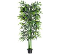 Artificial Bamboo Tree Plant, 1.8 m-Green Bamboo/ Black Pot