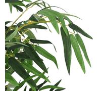 Artificial Bamboo Tree with 380 Leaves, 80 cm Height, Green Artificial Tree Made of Bamboo and Textile Fibre, Easy-Care Artificial Plant in Plastic Pot for Living Room, Office, Balcony and Garden