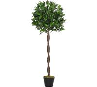 Artificial Bay Laurel Tree Single Decorative Faux Topiary Plant For Indoor Or Outdoor Garden Patio Home Entrance Display