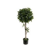 Artificial Bay Topiary Tree with Natural Wood Trunk 110cm Tall Décor Home Office Events