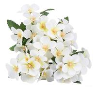 Artificial Begonia Flower Bouquet with Bendable Stems and Soft Silk Petals for Custom Arrangements in For Home and Professional Spaces (White)