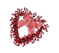 Artificial Berries Wreath 33cm Valentines Day Wreath Wedding Decoration for Anniversary Wedding Candlelight Dinner Bedroom Living Room Decoration