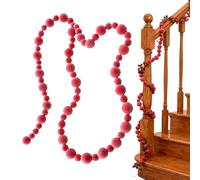 Artificial Berry Wreath - Decorative Foam Vine, 108.27inch Christmas Garland, Seasonal Winter Accent, Real Looking Festive Ornament | Holiday Home Decoration for Kitchen Mantle Wall Indoor Outdoor