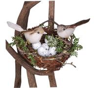 Artificial Bird Nest 1 Set Cute Realistic Birds Decor Natural DIY Bird Ornaments Decorative 5.9in Birds Nest for Photography Garden Yard Home Birds Decor Fake Birds Birds Nest Bird Ornaments