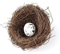 Artificial Bird Nest, Bird Nest with Eggs, Dry Natural Nest Country Style Simulation Twig for Handmade Easter Rattan Easter Accessories Garden Decor(6cm)