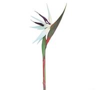 Artificial bird of paradise flower stems, 6 pieces, designed for indoor garden and wedding decorations, made with plastic and iron wire for easy shaping (trumpet blue)