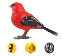 Artificial Bird Toys - Light & Voice Controlled Birds with Sounds - Sound And Motion Activated Singing Birds with Rotatable Head,Battery Operated Simulation Bird Toy for Kids Toys Garden Decor