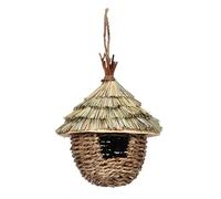 Artificial Birds Nest Handwoven Straw Nest Yard Decoration Garden Decor | Handmade Straw Bird Houses Hummingbird Nesting Houses Home Garden Courtyard Yard Tree Patio