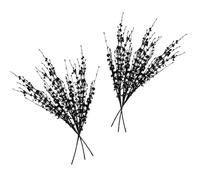 Artificial Black Jasmine 6Pcs Set - 75cm Long Fake Flowers Plant for Halloween Party Decorations Home Vase Decor