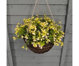 Artificial Blond Lobelia hanging basket (25 centimeters) by Smart Garden