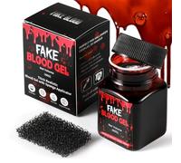 Artificial Blood Scab 60 g Scab with Sponge Realistic Artificial Blood Halloween Effect - Fake Blood Gel for Skin & Clothing - Encrusted Blood for Horror Make-up, Zombie, Vampire & Carnival Party