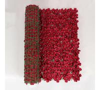 Artificial Blossom Privacy Fence Screen Garden Flower Hedge 0.5x1m