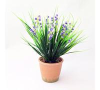 Artificial Bluebell Plant with Purple Flowers in Pot, Indoor Home Decor