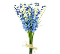 Artificial Bluebells Wild Flowers Tied Bunch of 10 Individual Stems Bundle Posy 120 Flower Heads