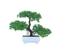 Artificial Bonsai Cedar Tree 25cm Low Maintenance Fake Plant(Purple)