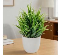 Artificial Bonsai Green Fake Plant, Eucalyptus Flower Potted Plants for Indoor Outdoor Home Bedroom Garden Decoration Supplies, 15 * 18cm (#A)