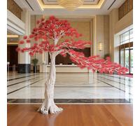 Artificial Bonsai Pine Tree Sculpture For Indoor Zen Decor, Harmonious Gift Idea Featuring Realistic Miniature Foliage Pot, No Maintenance Needed(A,2 * 2m)