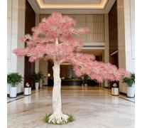 Artificial Bonsai Pine Tree Sculpture For Indoor Zen Decor, Harmonious Gift Idea Featuring Realistic Miniature Foliage Pot, No Maintenance Needed(B,2 * 2m)