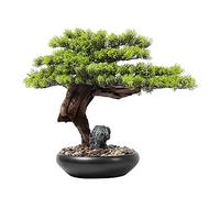 Artificial Bonsai Tree Artificial Green Plants Artificial Pine Bonsai Hotel Lobby Fake Tree Soft Decoration Potted Ornaments Symbolize Wealth Simulation Bonsai Trees