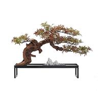 Artificial Bonsai Tree Artificial Landscape Tree Potted Rockery Ornaments Fake Green Plants Bonsai Hotel Front Entrance Simulation Maple Leaf Ornaments 17.7 Inches Simulation Bonsai Trees