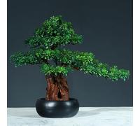 Artificial Bonsai Tree - Creative Chinese-Style Root Carving Craft Ornament for Home Décor