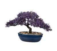 Artificial Bonsai Tree Juniper Faux Plants Indoor Fake Plants Decor with Blue Ceramic Pots for Home Table Office Desk Bathroom Shelf Bedroom Living Room Farmhouse Decorations