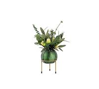 Artificial Bonsai Tree Nordic Light Luxury Simulation Flower Art Decoration Living Room Table Negotiating Table Glass Bottle Fake Flower Decoration Office Decoration Bonsai-A