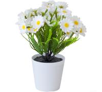 Artificial Bonsai Tree Plastic Plant Desktop Decor(White)