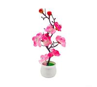 Artificial Bonsai with Authentic Look for Residential or Commercial Interiors Adds Quiet Elegance to Any Setting (Pink)