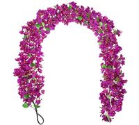 Artificial Bougainvillea Garland 180 cm - Purple Artificial Flowers Hanging Flower Garland with Hooks - Decorative Flowers for Wedding Decoration, Wall Decoration, Balcony, Garden, Indoor and Outdoor