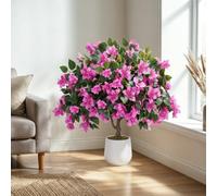 Artificial Bougainvillea Tree with White Pot 3 FT Fake Plants in Pot