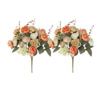 Artificial Bouquets, Fine Detailing, 30cm, 2 Pieces Wedding Bouquet, Realistic Flower Arrangement, Silk Stems, for Home Display, Wedding Decor, Table Centerpiece
