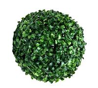 Artificial Boxwood Ball - Realistic Exterior Accent, Synthetic Hedge, Foliage Decorative Outdoor | Backyard Terrace Walkway Decoration, Man Free Vegetation