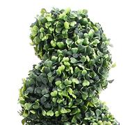 Artificial Boxwood Spiral Shape Green with Pot 59 cm, Easy Care Artificial Plant for Indoor and Outdoor Use, Weatherproof, Decorative for Living Room, Office, Balcony, Garden