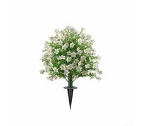 Artificial Boxwood Topiary Ball Tree with Ground Spike for Outdoor Garden & Courtyard Decor, UV-Resistant Plastic, 60 x 40 cm, 1 Pack(white)