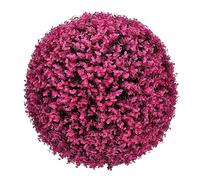 Artificial Boxwood Topiary Balls, Indoor Outdoor Hanging Decorative Faux Buxus Grass Ball, No Maintenance Artificial Plant Ball for Home Garden Balcony Patio(Rose red,60cm)