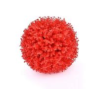 Artificial Boxwood Topiary Balls, Indoor Outdoor Hanging Decorative Faux Buxus Grass Ball, No Maintenance Artificial Plant Ball for Home Garden Balcony Patio(Red,40cm)
