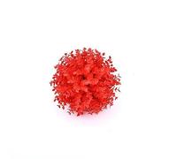 Artificial Boxwood Topiary Balls, Indoor Outdoor Hanging Decorative Faux Buxus Grass Ball, No Maintenance Artificial Plant Ball for Home Garden Balcony Patio(Red,20cm)