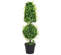 Artificial Boxwood with Pot, Green, 100 cm, Weatherproof and Easy to Clean, Ideal for Living Room, Office, Balcony and Garden, Made of Robust Polyethylene and Metal
