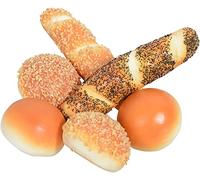 Artificial Bread and Rolls - Fake Bread and Rolls for Display, 6 Pieces