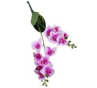 Artificial Butterfly Orchid Floral Stems 12 Heads 50CM Moth Orchid Bouquet for Home Decor Wedding Centerpiece and Event Decoration (Light purple)